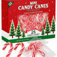 Mini Candy Cane Individually Wrapped 25 Pack - Dye-Free Small Peppermint Candy Canes Red & White Christmas Candy For Holiday Gifts, Stocking Fillers, Party Favors & Decorations