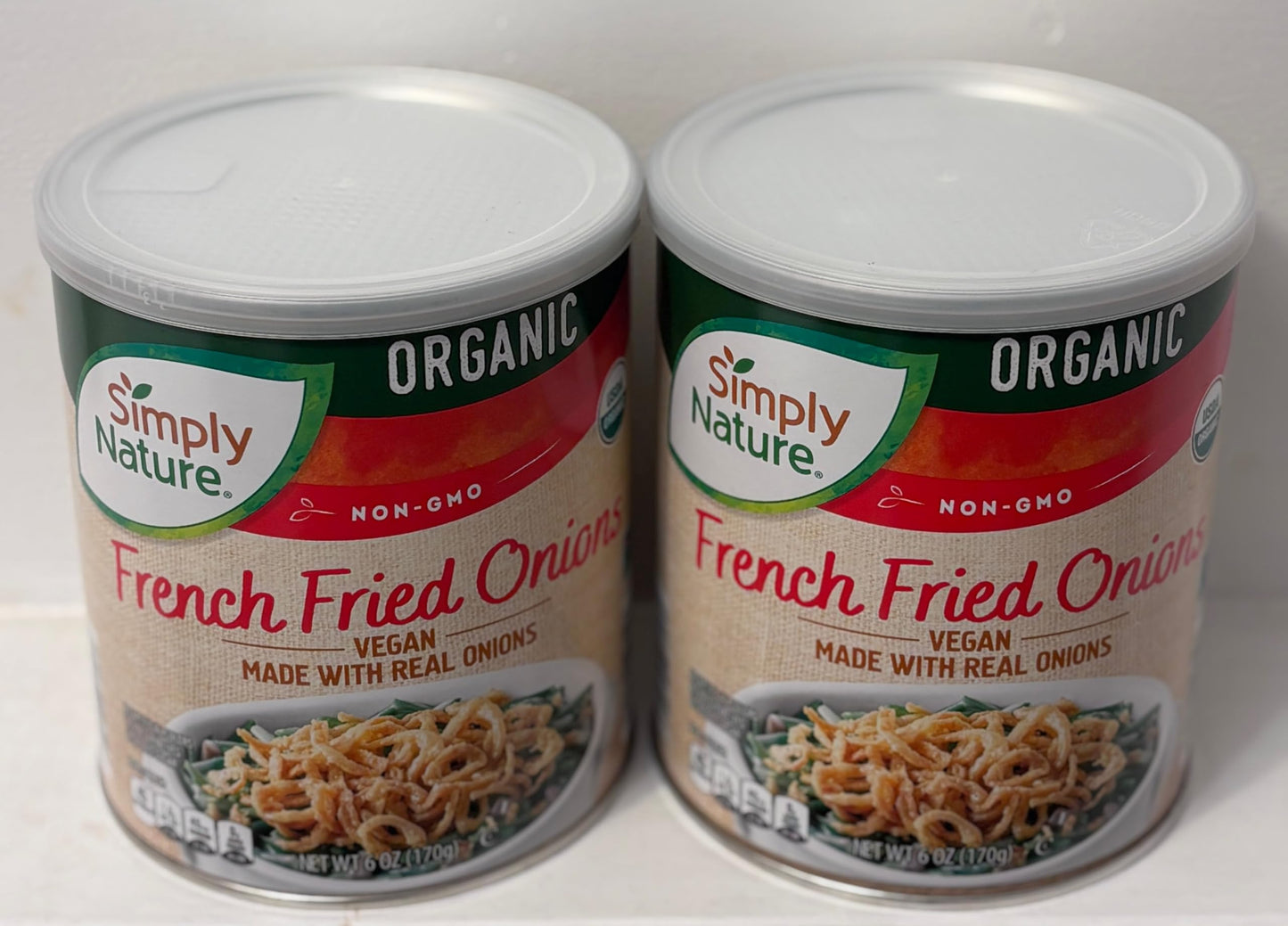 Simply Nature Organic gluten - Free Non gMO Vegan French Fried Onions (pack of 2)