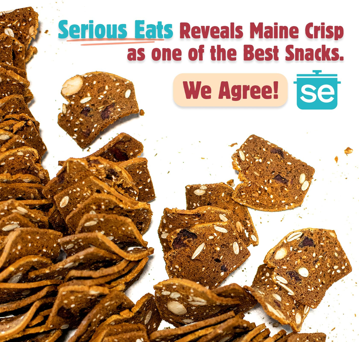 Maine Crisp - Crisps Cranberry Almond - Case Of 10-4 Oz
