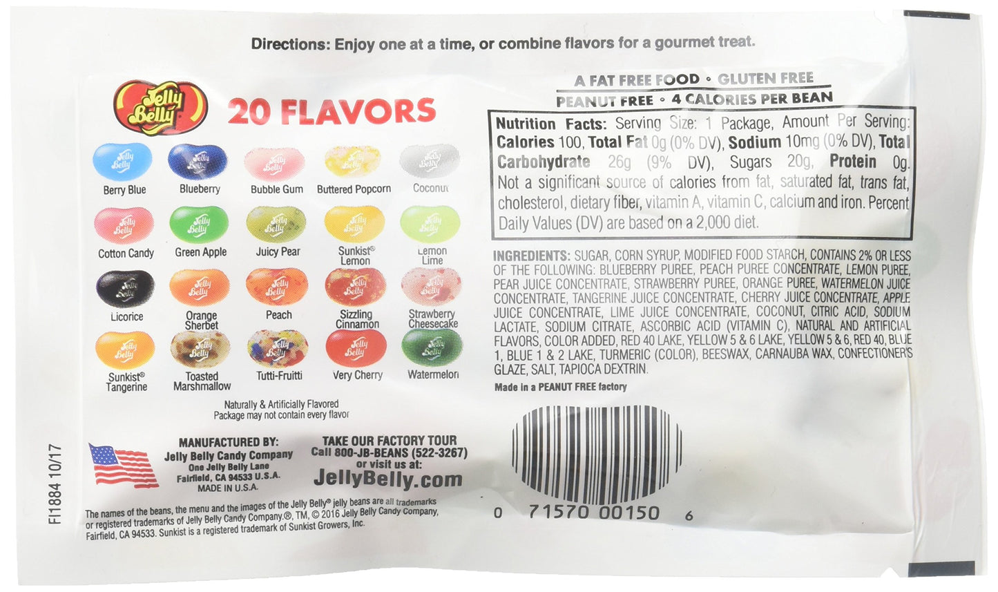 Jelly Belly Jelly Beans, 20 Flavors, 1-Oz, 30 Pack