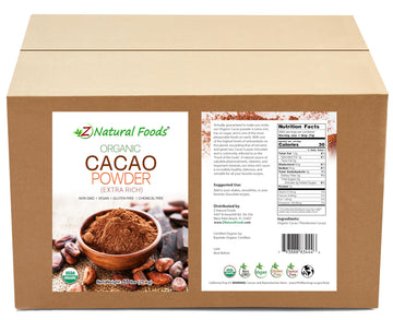 Premium Organic Cacao Powder - 55 lbs - Extra Rich - The Essence of Dark Chocolate - Product of Switzerland - 100% Pure Cold-Pre