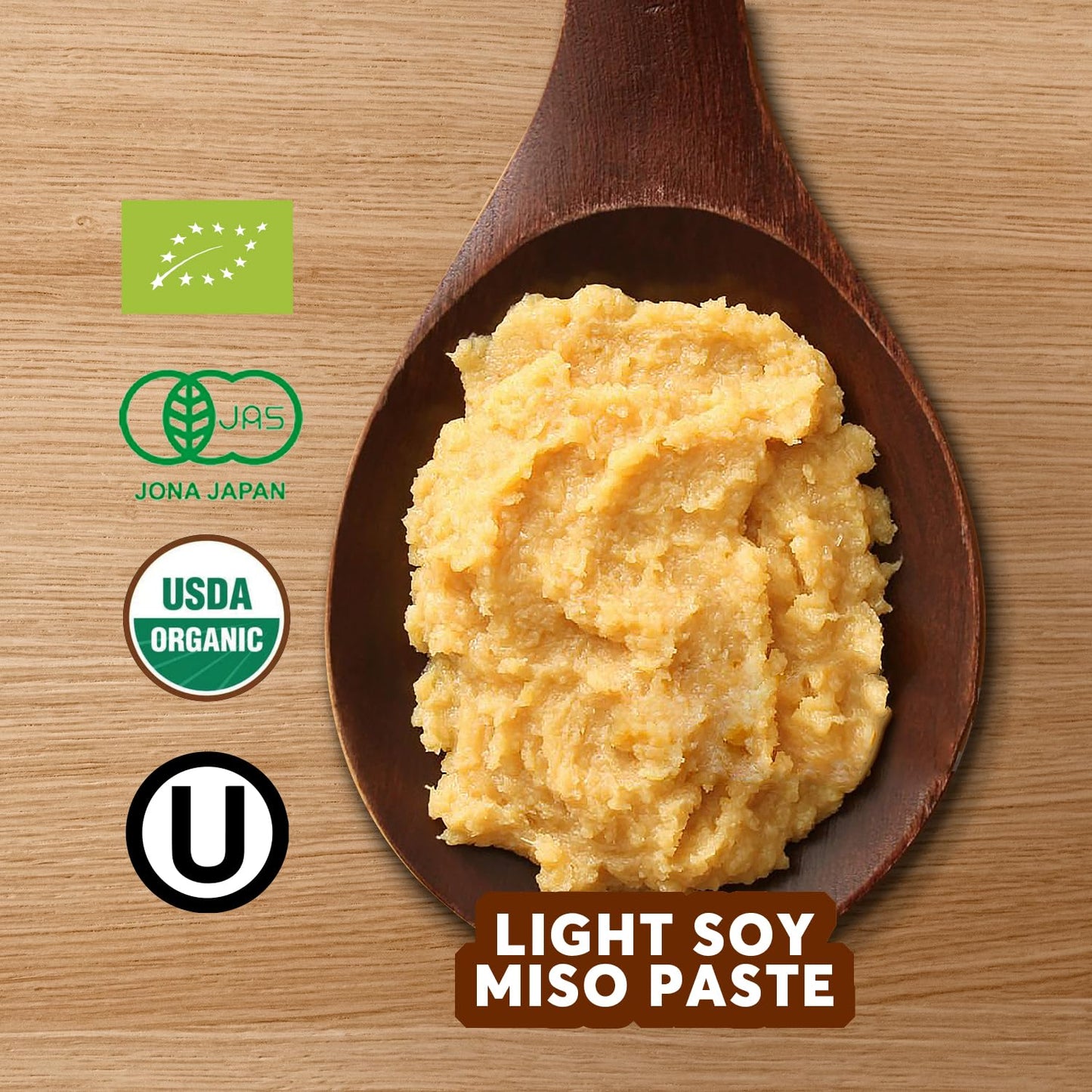 Yuho Organic Shiro White Miso Paste 100% Organic Soybean And Rice, No Gmo, Non-Msg, Japanese Style Instant Miso Soup, Gluten Fre