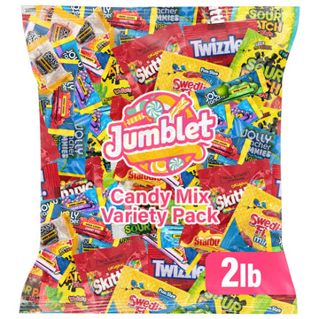 Bulk Candy Mix Variety Pack - 2lb Pack of Individually Wrapped Assorted Sweets for Party Favors  Candy Buffets  Goodie Bags  Gifting  and Office 