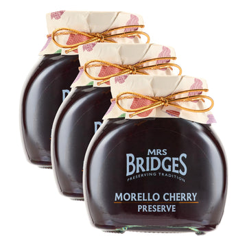 Mrs Bridges Morello Cherry Preserve, Made in Scotland, 12oz Jar (Pack of 3)