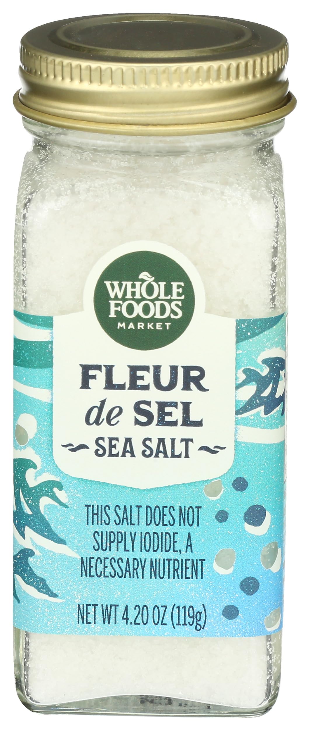 Whole Foods Market, Seasoning, Salt, Fleur de Sel, 4.20 Ounce