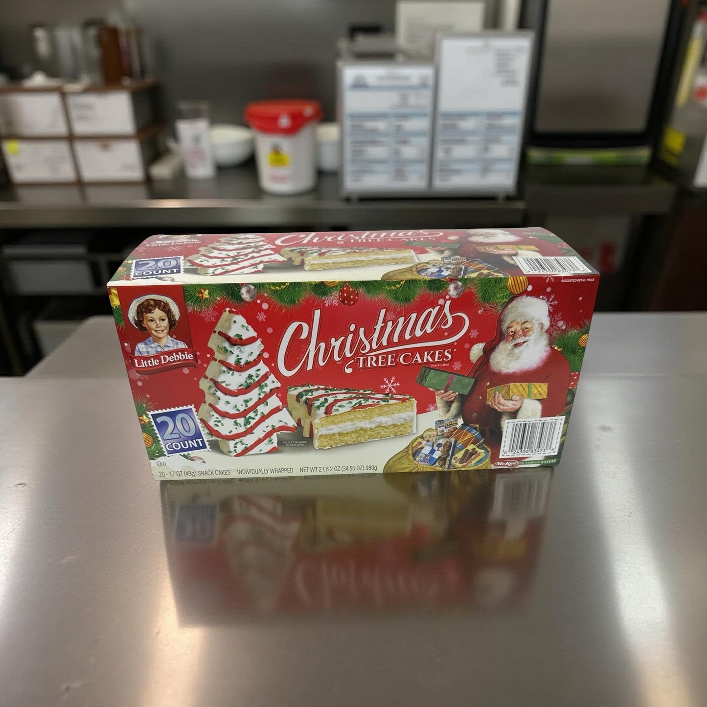 Little Debbie Christmas Tree Cakes 20 Count Gift Box | Vanilla Snack Cakes, 1.7 oz Each, Festive Holiday Edition