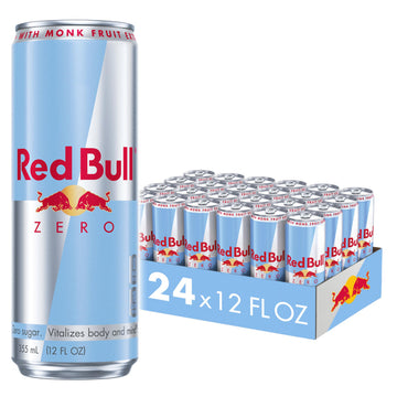Red Bull Zero Energy Drink, 114mg Caffeine, Taurine & B Vitamins, Zero Sugar, 12 Fl Oz, Pack of 24 Cans
