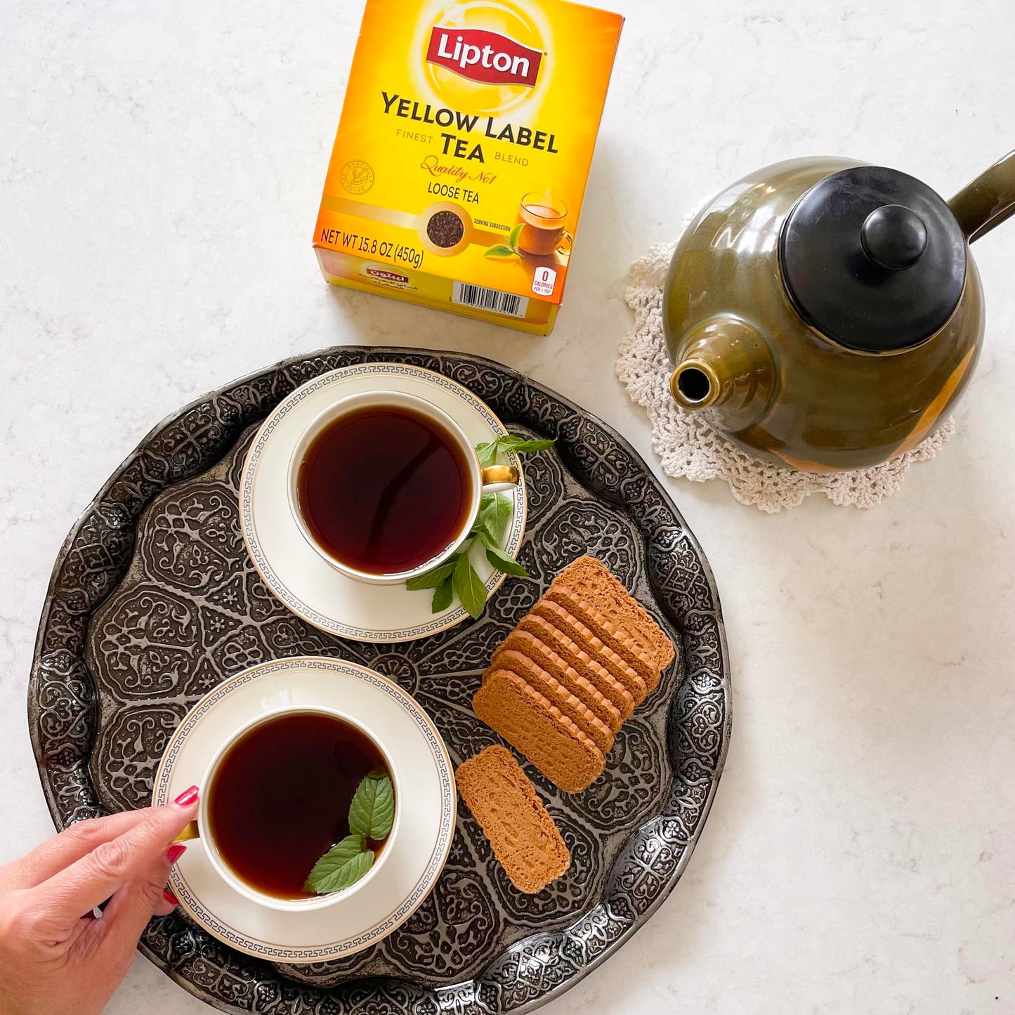 Lipton Yellow Label Tea International Blend 15.8Oz