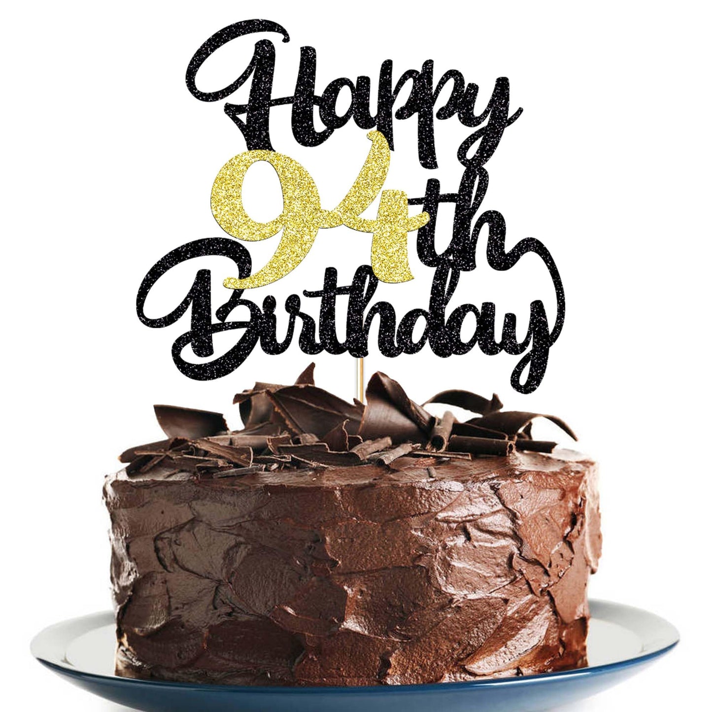Klionjor 94Th Happy Birthday Cake Topper Happy Birthday Cake Decoration 94Th Birthday Party Decoration Gift Pluflavor Blend (94)