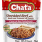 Chata Shredded Beef Pouch, Practical & Savory Shredded Beef, Ready-To-Eat, No Preservatives, 8 Oz (Pack Of 1)