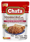 Chata Shredded Beef Pouch, Practical & Savory Shredded Beef, Ready-To-Eat, No Preservatives, 8 Oz (Pack Of 1)