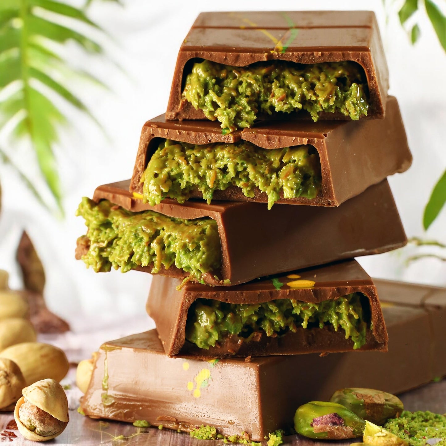 Narperi Chocolate Bar with Pistachio Cream and Kunafah - 7 oz Full Size