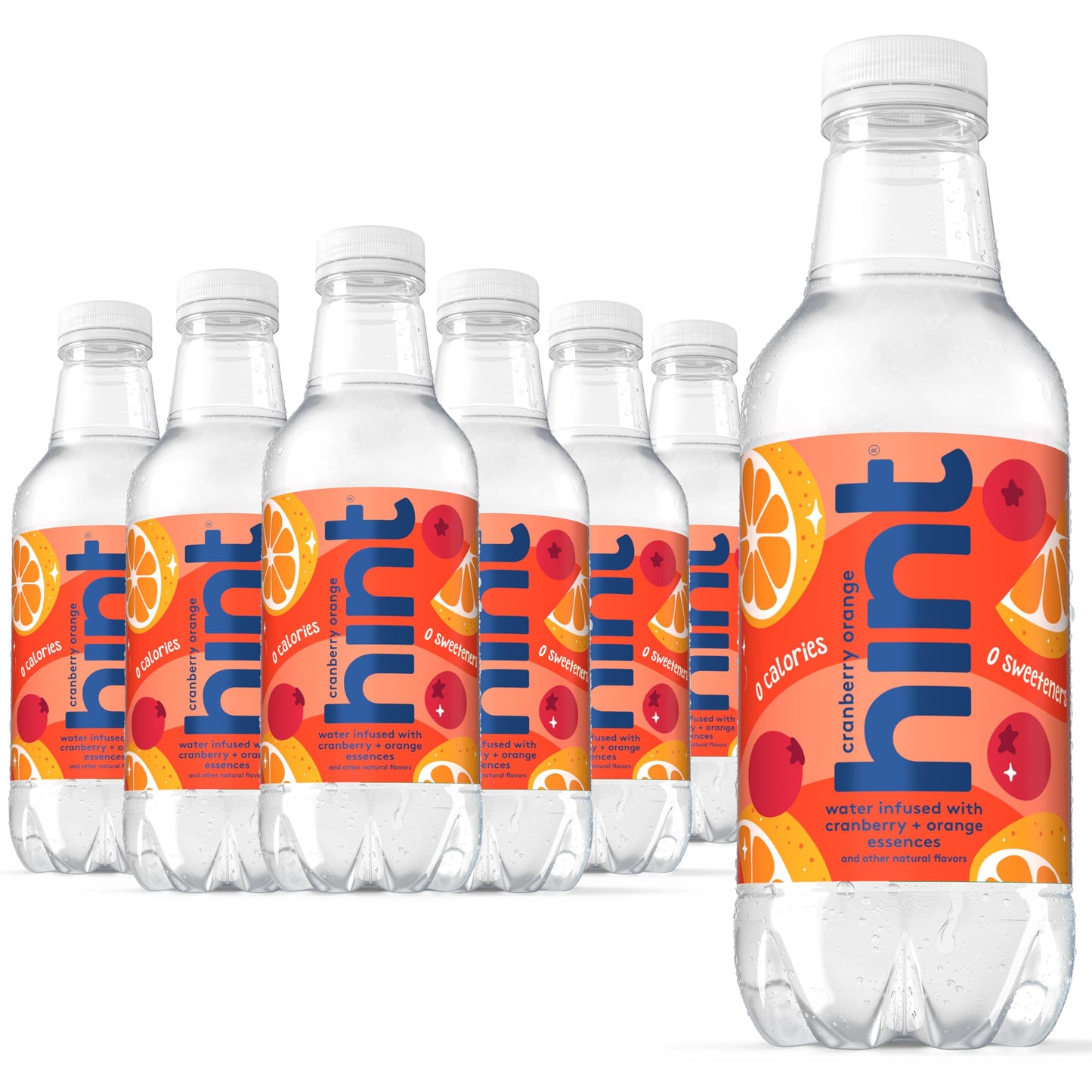 Hint Fruit-Infused Bottled Water  Cranberry Orange- Sugar Free Flavored Water with Zero Calories  Naturally Flavored  and No Artificial Sweeteners - 16 Fl Oz (Pack of 12)