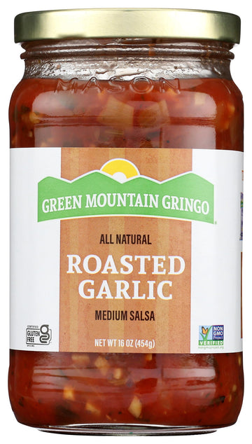 Green Mountain Salsa, Fire Roasted Garlic, 16-Ounce