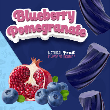 Wiley Wallaby Licorice 10 Ounce Classic Gourmet Soft & Chewy Australian Blueberry Pomegranate Candy Twists, 1 Pack