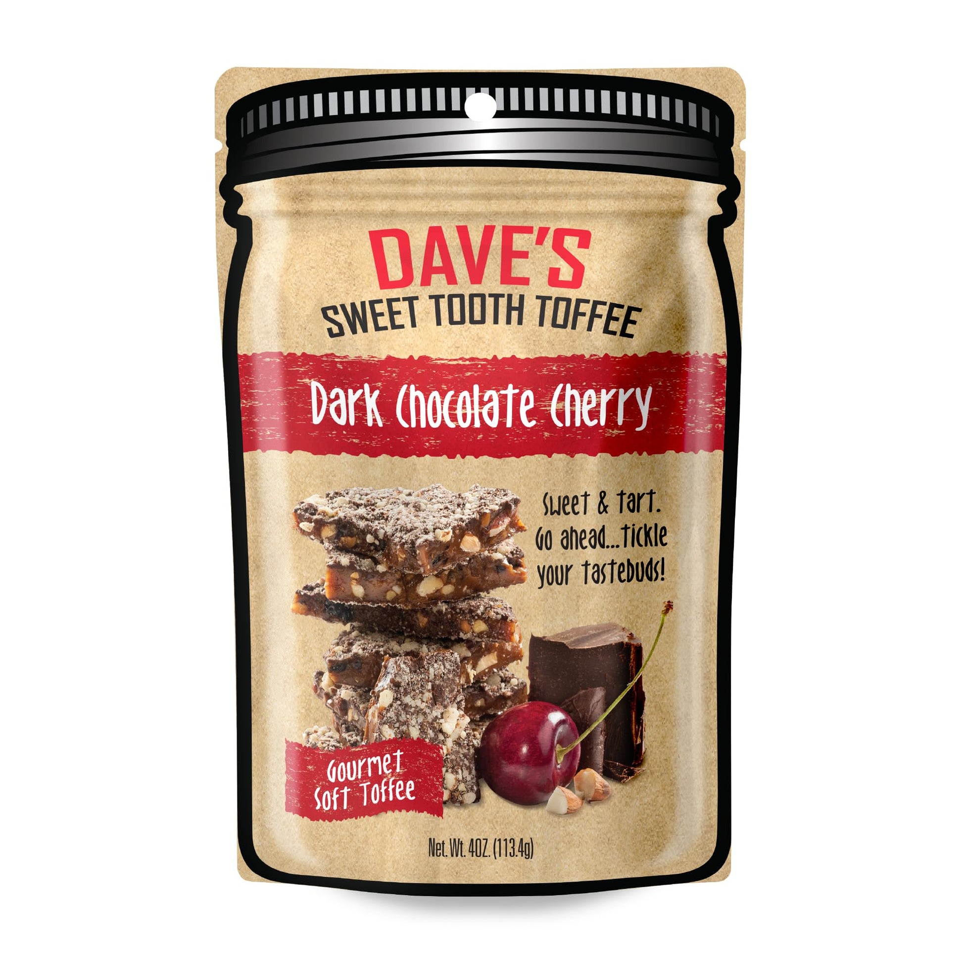 DAVES SWEET TOOTH Dark Chocolate Cherry Snack Pouch, 4 OZ