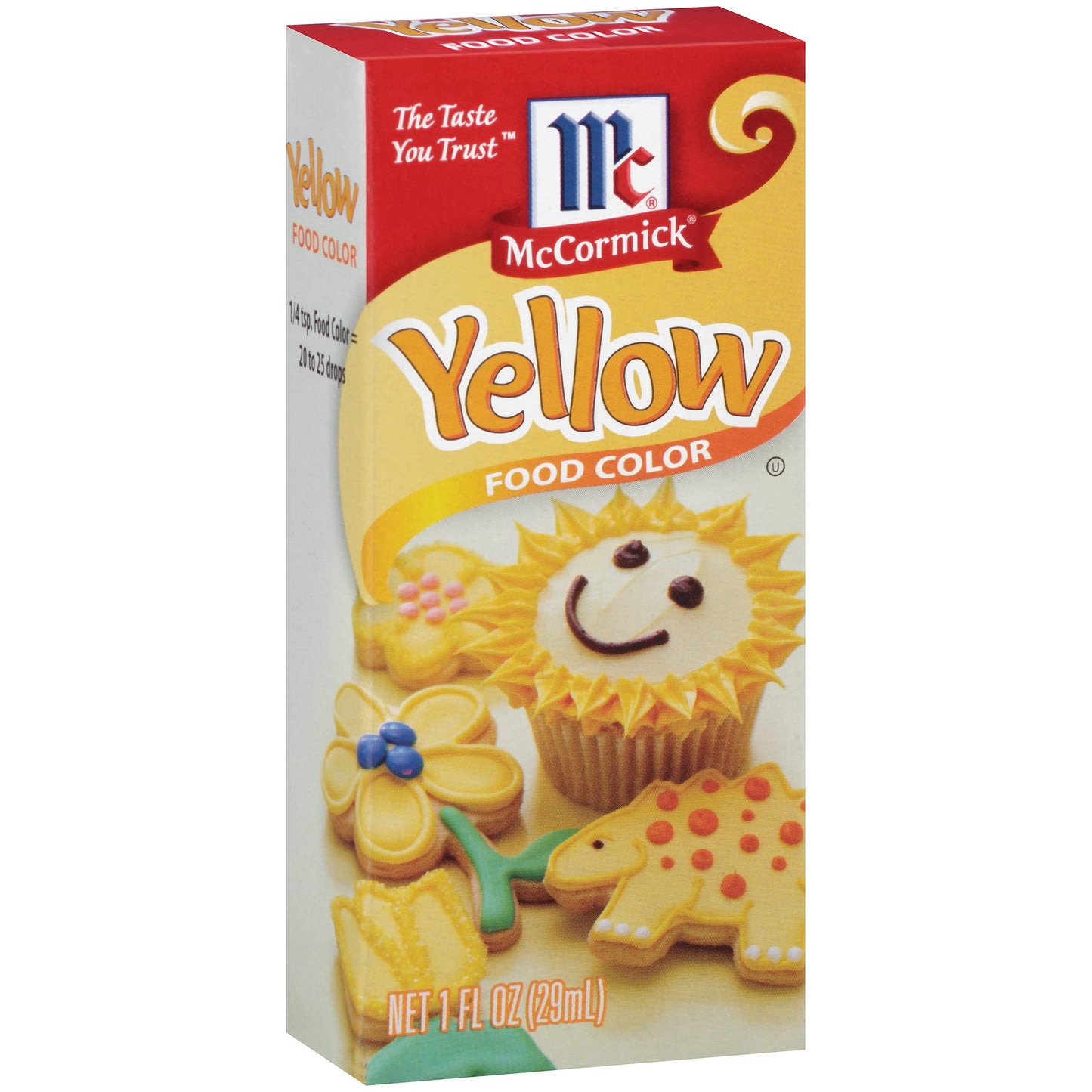 McCormick Yellow Food Color, Liquid Food Coloring, 1 Fl Oz (Pack of 6), Ideal for Baking and Decorating