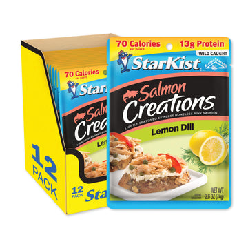 StarKist Salmon Creations Lemon Dill - 2.6 oz Pouch (Pack of 12) (Packaging May Vary)