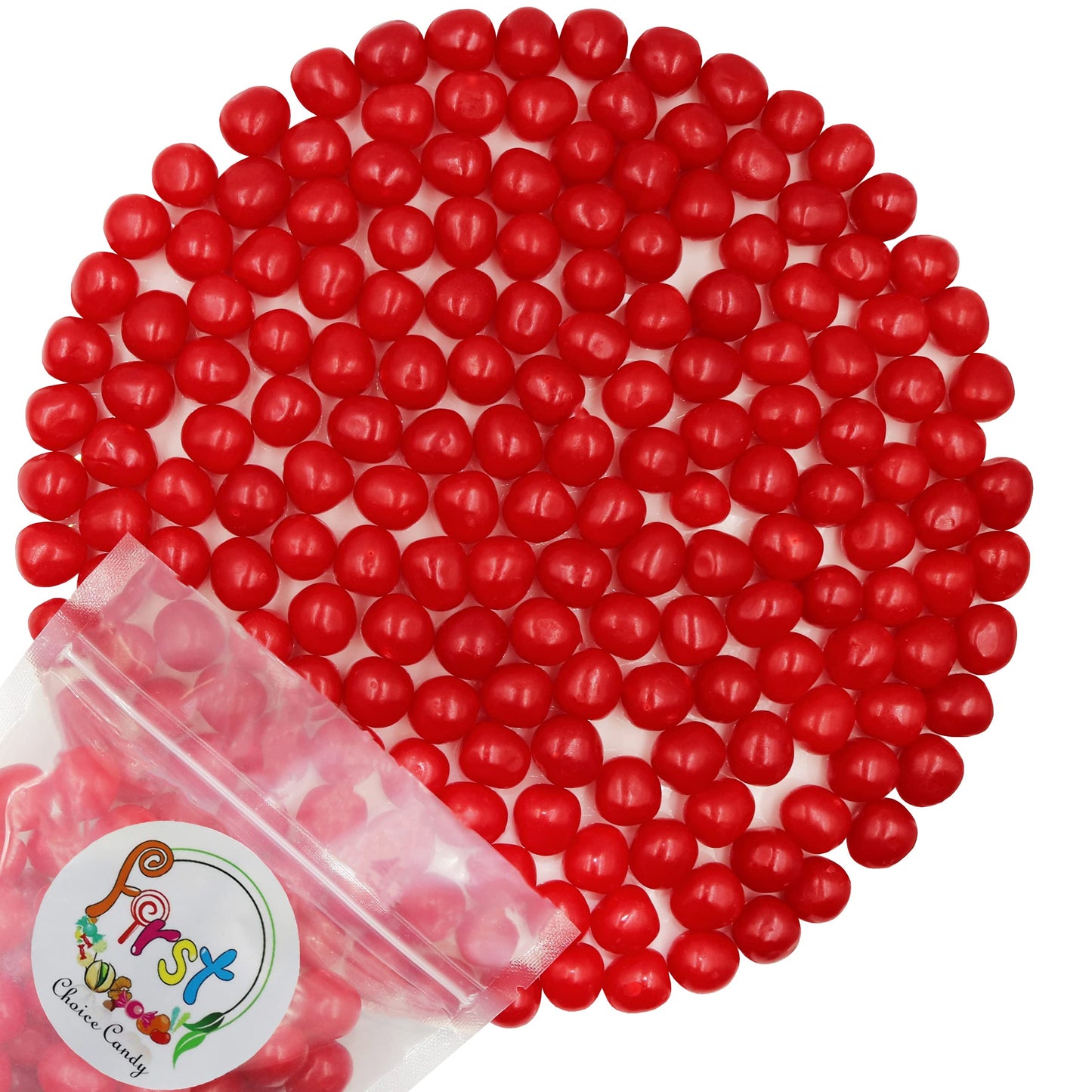 FirstChoiceCandy Sour Chewy Fruit Candy Balls, Red Cherry, 2 Pound (Pack of 1)
