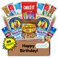 Hangry Kit Birthday Snack Box - (20 CT) Happy Birthday Gift Basket Care Package - Contains Birthday Snacks  Cookies  Chips  Candy. Party Variety Gift Box. (Funny 1)