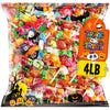 Halloween Assorted Candy Variety Pack - 4 LB Trick or Treat Ready Mix - Bulk Bag of Individually Wrapped  Naturally Flavored Sweets - Perfect for Piatas  Kids Parties & Birthday Games