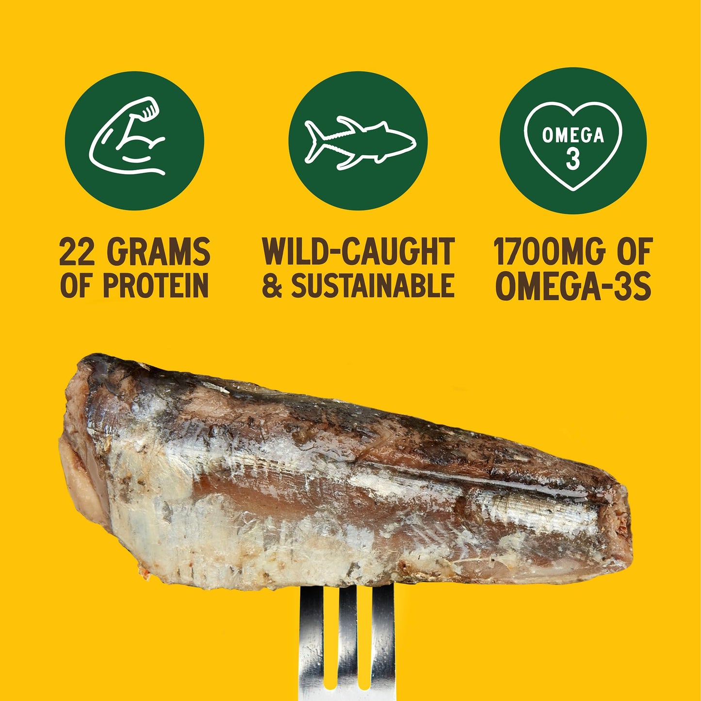 Season Sardines in Extra Virgin Olive Oil - Wild Caught, 22g of Protein, Keto Snacks, More Omega 3 s Than Tuna, Kosher, High in