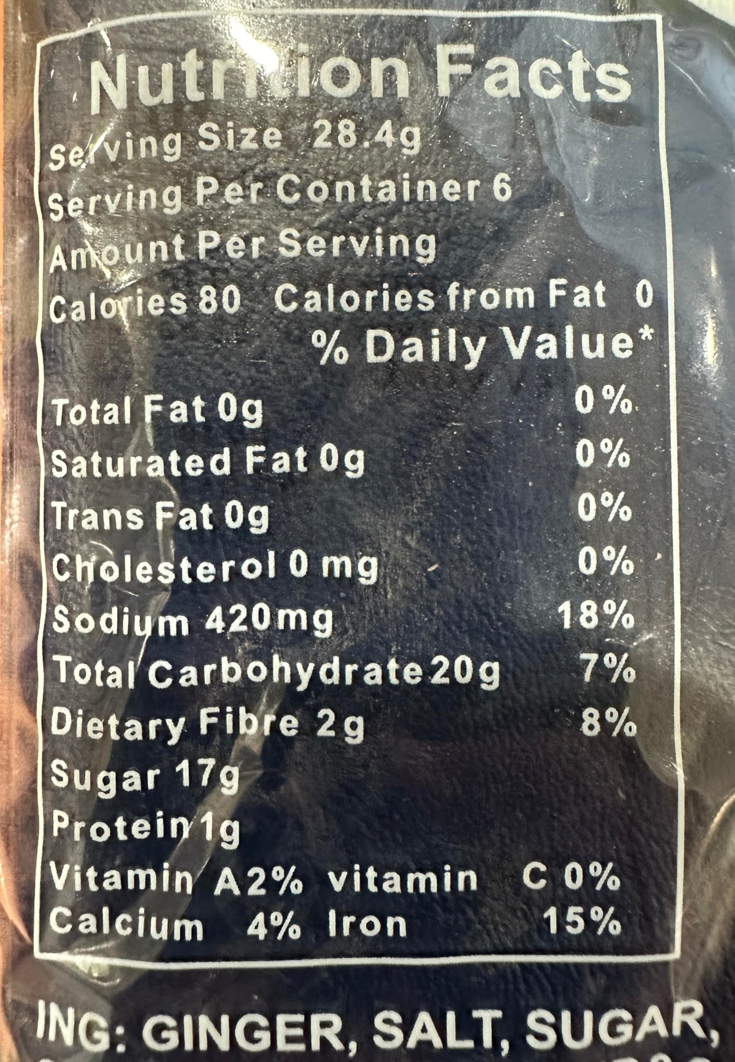 Ready To Eat Dried Red Ginger Pieces Snack  1 Lb