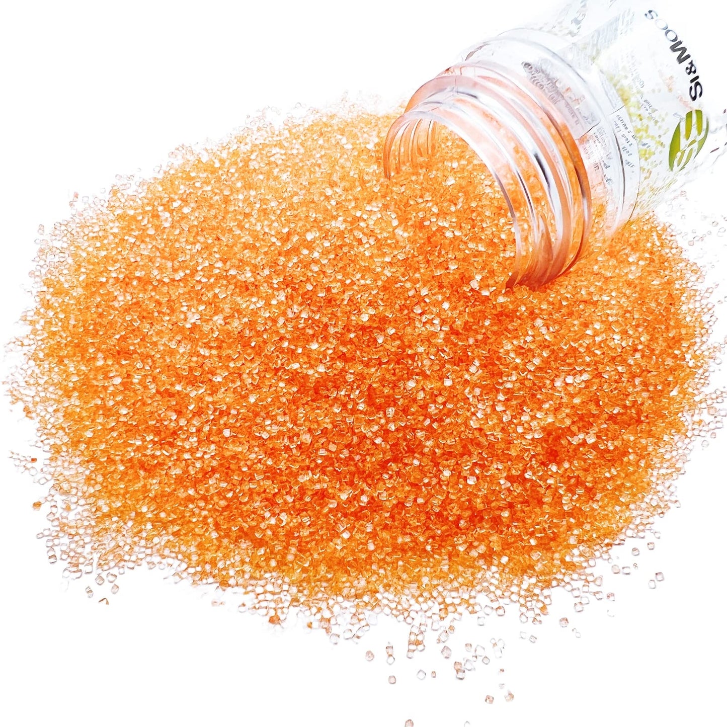 Se Si&Moos Orange Sanding Sugar Orange Edible Sparkling Sprinkles Sanding Sugar Crystals For Cookie Decorating Edible Glitter Ri