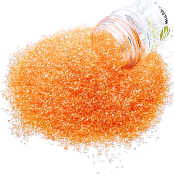 Se Si&Moos Orange Sanding Sugar Orange Edible Sparkling Sprinkles Sanding Sugar Crystals For Cookie Decorating Edible Glitter Ri