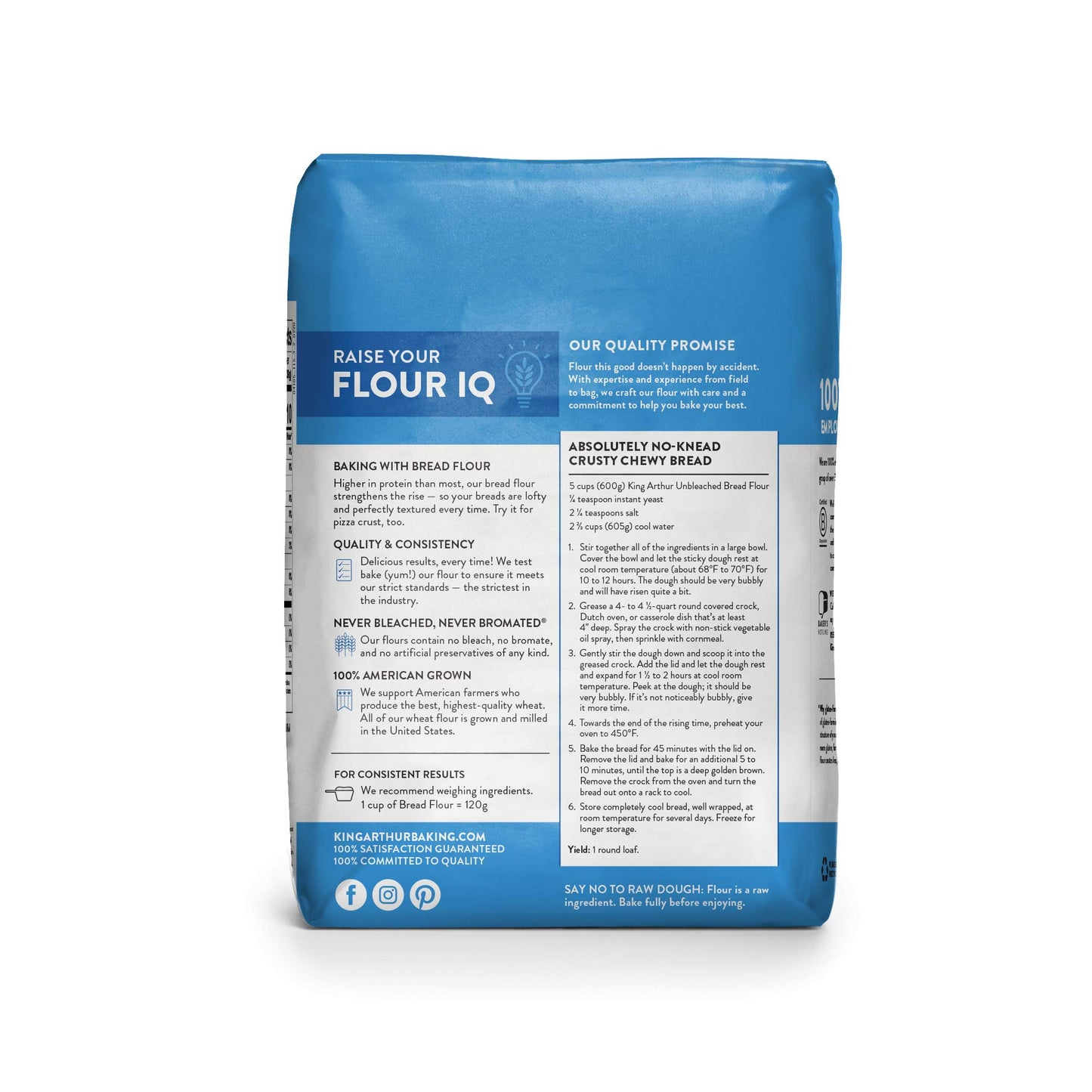 King Arthur F King Arthur Flour Unbleached Bread Flour, 5 Pound (Packaging May Vary),, 5 Pound ()