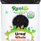 Rani Organic Urid/Urad Whole Black (Matpe Beans With Skin) Indian Lentils 64oz (4lbs) 1.81kg Bulk PET Jar ~ All Natural | Vegan 