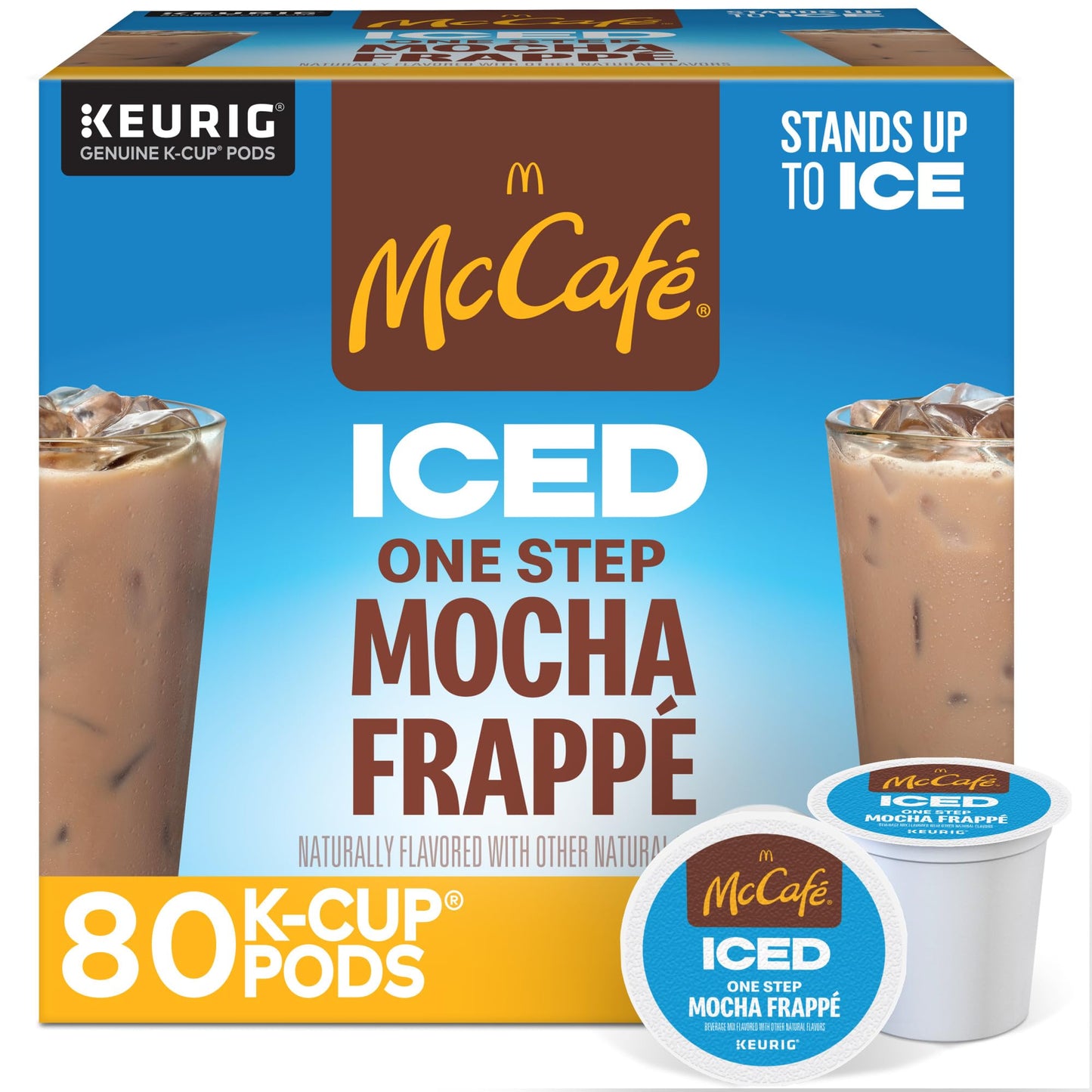 McCafe ICED One Step Mocha Frappe K-Cup Pods, 20 Count, Model 9845, Single Serve, White