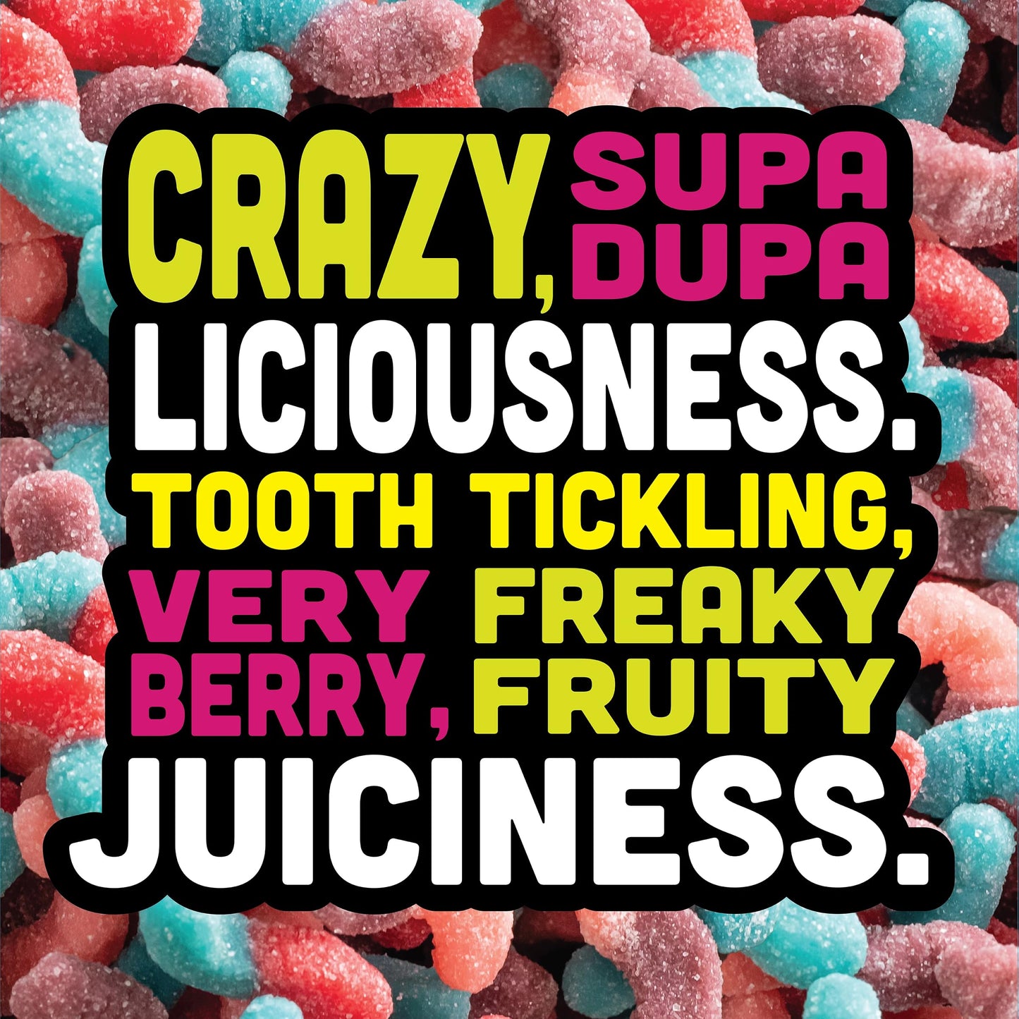 Trolli Sour Brite Crawlers Candy, Very Berry Flavored Sour Gummy Worms, 14 Ounce Bag