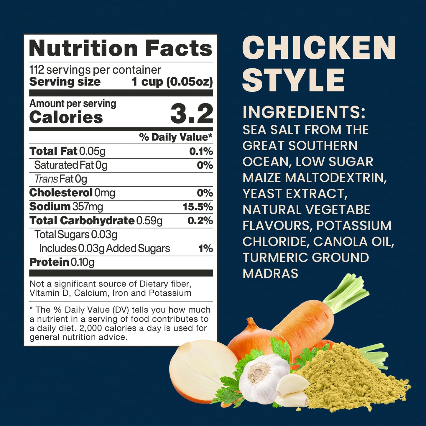 Massel Stock Powder chicken Style Bouillon Powder - Fat Free and gluten-Free Soup Mix - 1 can (1 x 168g)