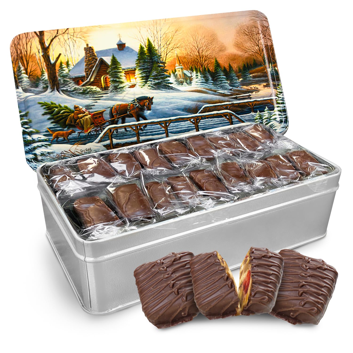 Beatrice Bakery Co GrandmaS Oriflavor Blendal Individually Wrapped Fruitcake Slices  Real Fruit And Nuts Freshly Made  Flavor Blend  Flavor Blend And Flavor Blend Fruitcake  Est. 1917 (16 Ounce Tin  Milk Chocolate)