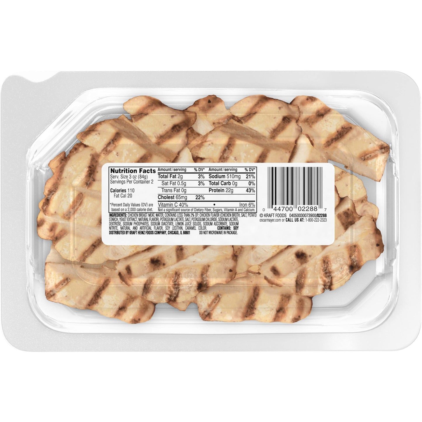 Oscar Mayer Carving Board Flame Grilled Chicken Breast Strips Sliced Deli Sandwich Lunch Meat (6 oz Tray)