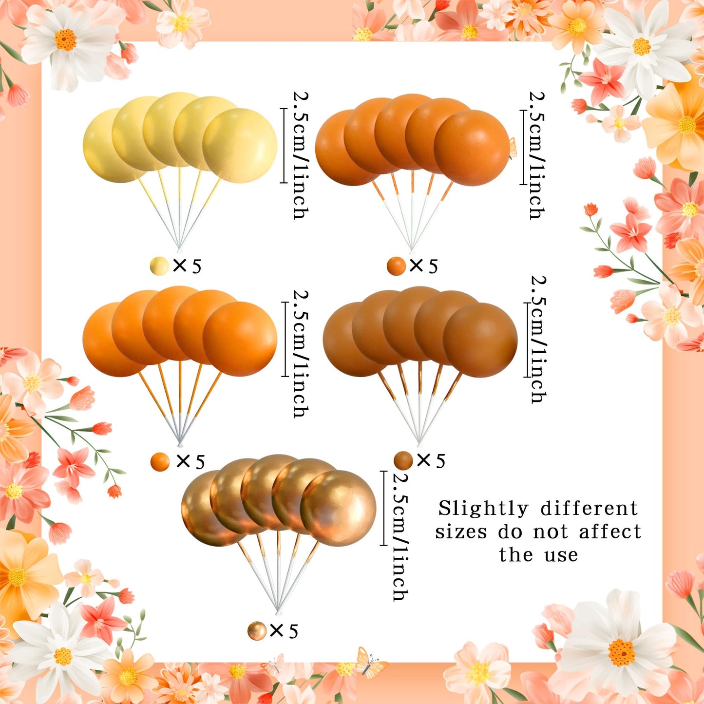 Orange Cake Decoration Summer Sunshine Cake Topper Yellow Orange Balls Cake Decoration For Wedding Bridal Shower Birthday