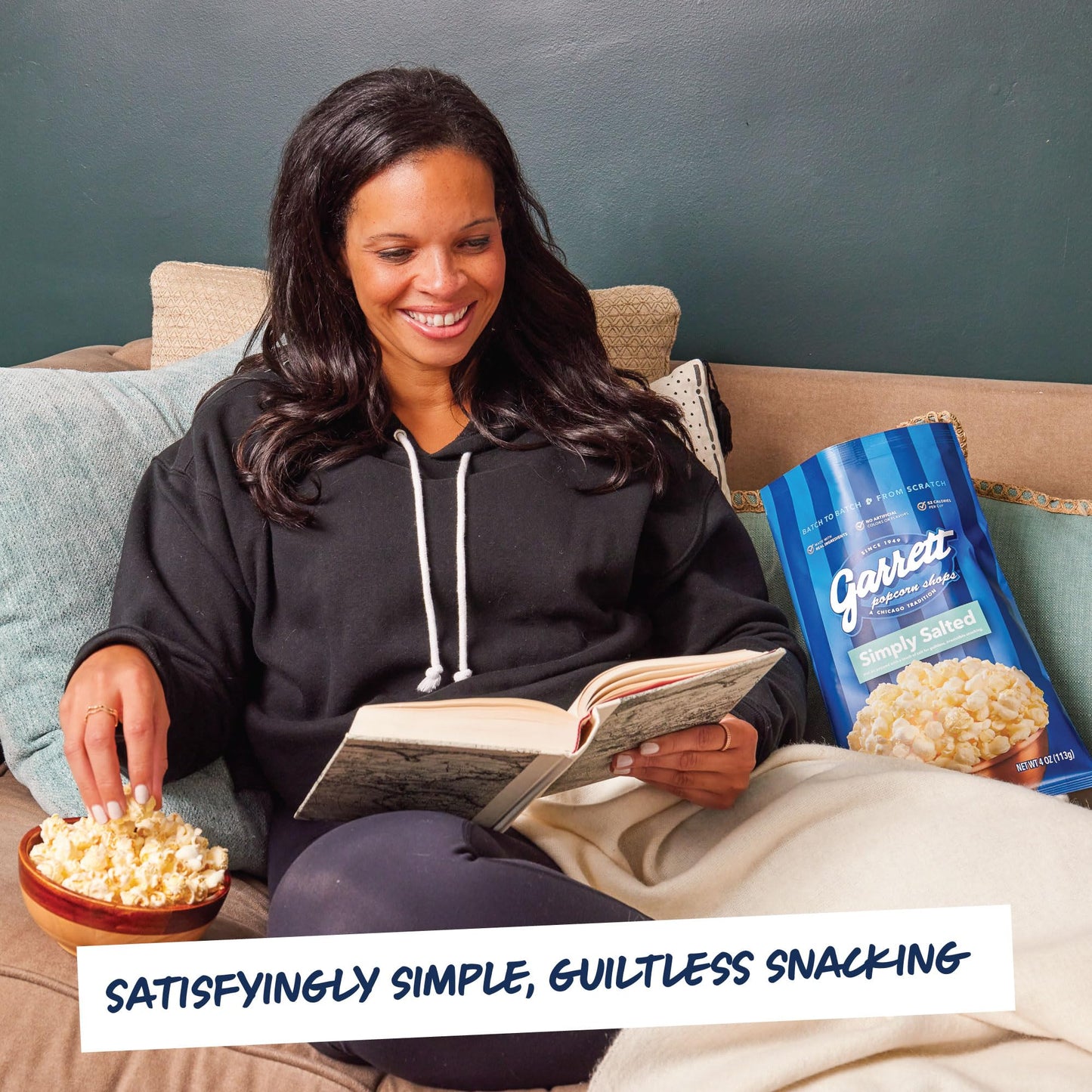 Garrett Popcorn Simply Salted Popped Popcorn, Vegan & Gluten Free, 4oz (Pack of 4)