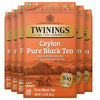 Twinings Ceylon Pure Black Tea Individually Wrapped Bags, 20 Count (Pack of 6), formerly Ceylon Orange Pekoe, Crisp, Refreshing,