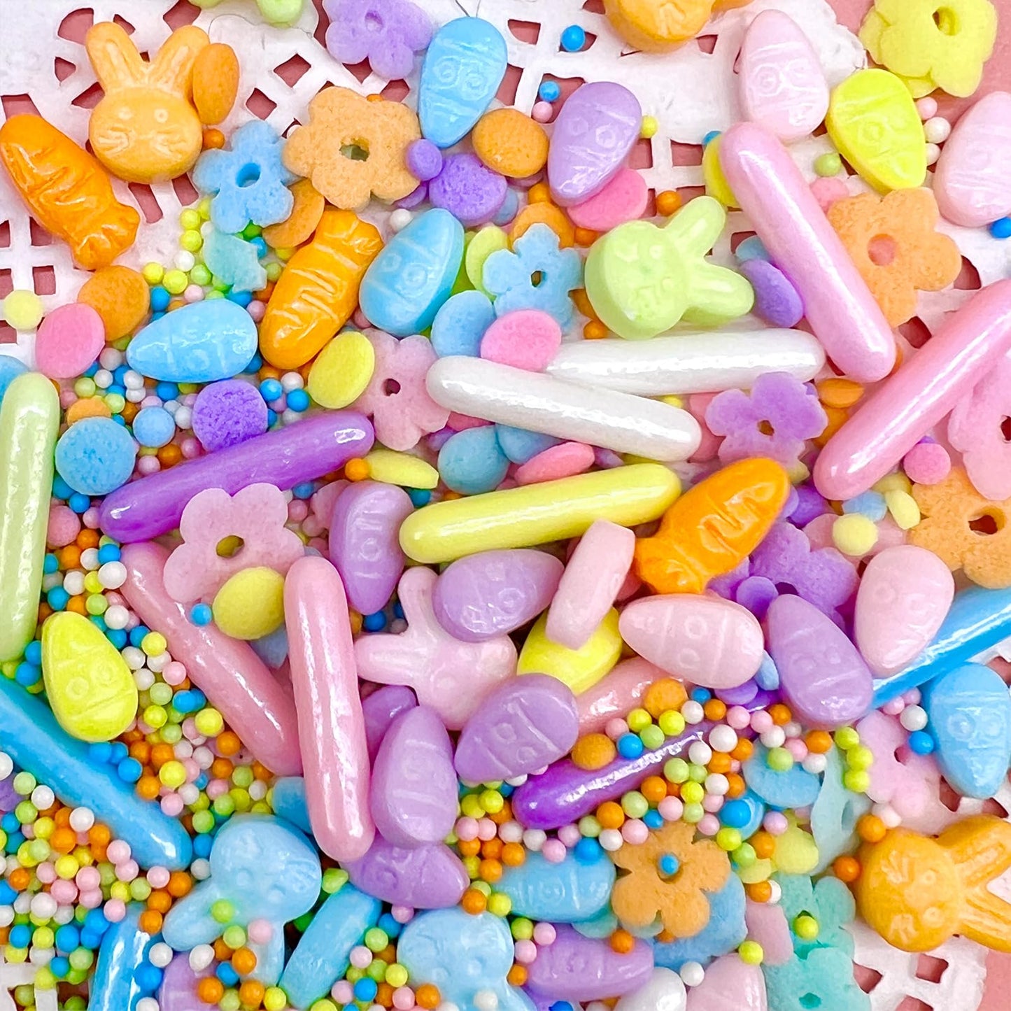 Easter Sprinkles, 6 Mix Pastel Sprinkles For Cake Decorating, 6.53 Oz Spring Bunny Carrots Sprinkle, Edible Sprinkle For Baking,