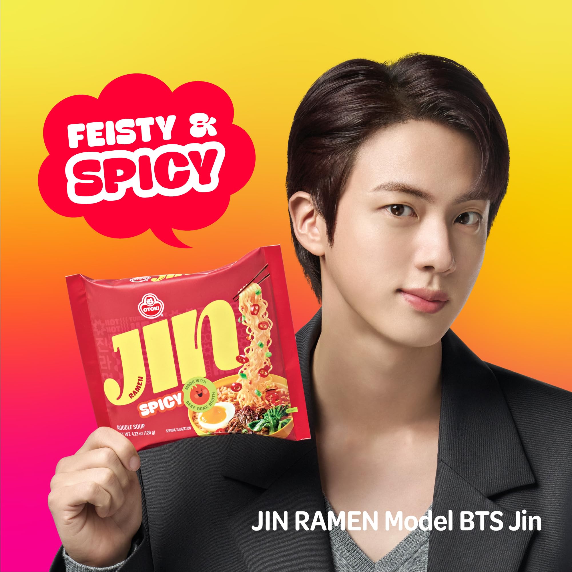 Otoki Jin Ramen Spicy Cup Noodles, Bts Jin & Jin Ramen Edition