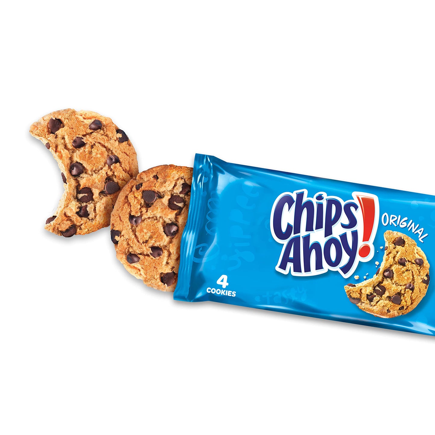 CHIPS AHOY! Original Chocolate Chip Cookies, 24 Total Snack Packs, 4 Boxes (4 Cookies Per Pack)
