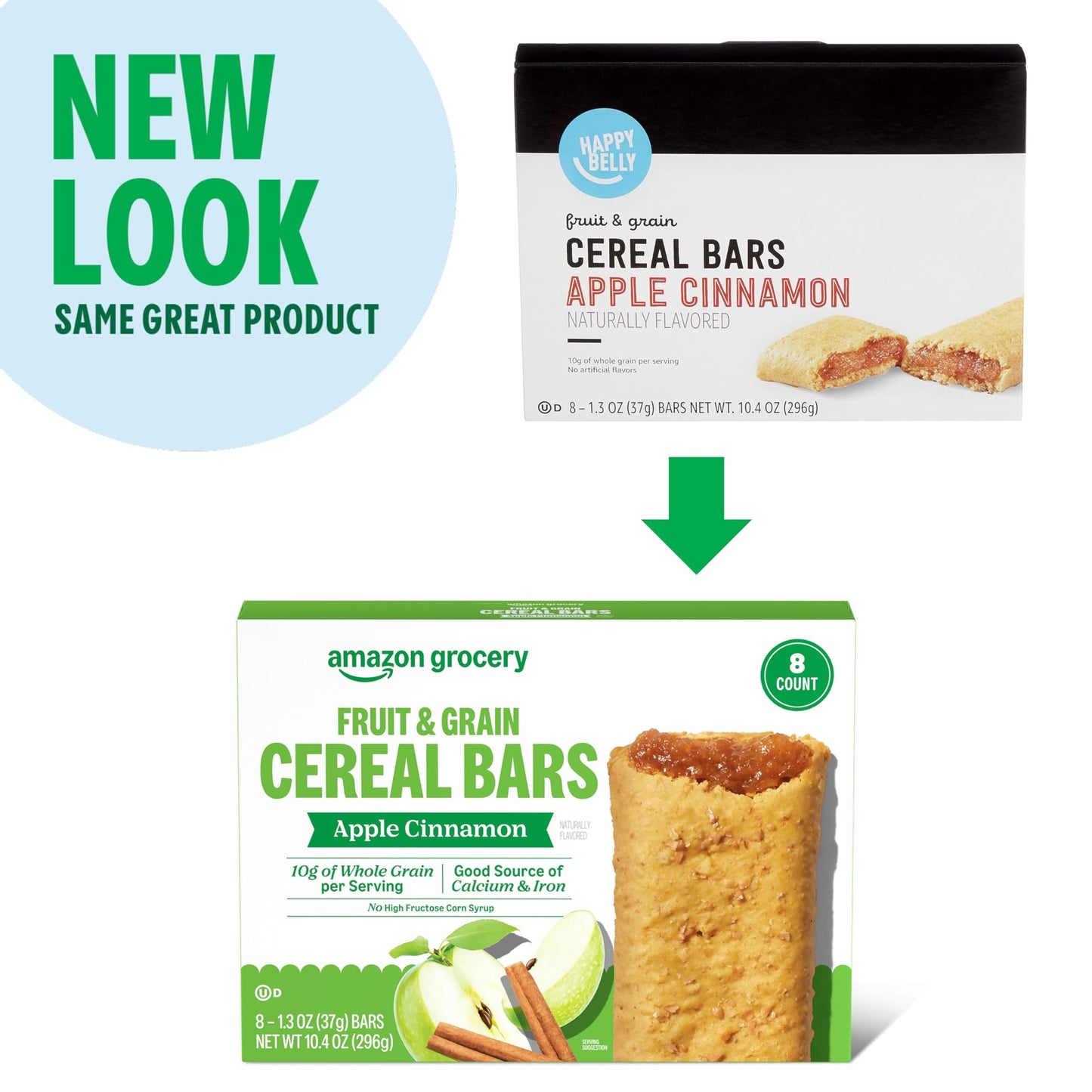 large online retailer Grocery Apple Cinnamon Cereal Bars, 8 Count, 1.3 Oz, Red