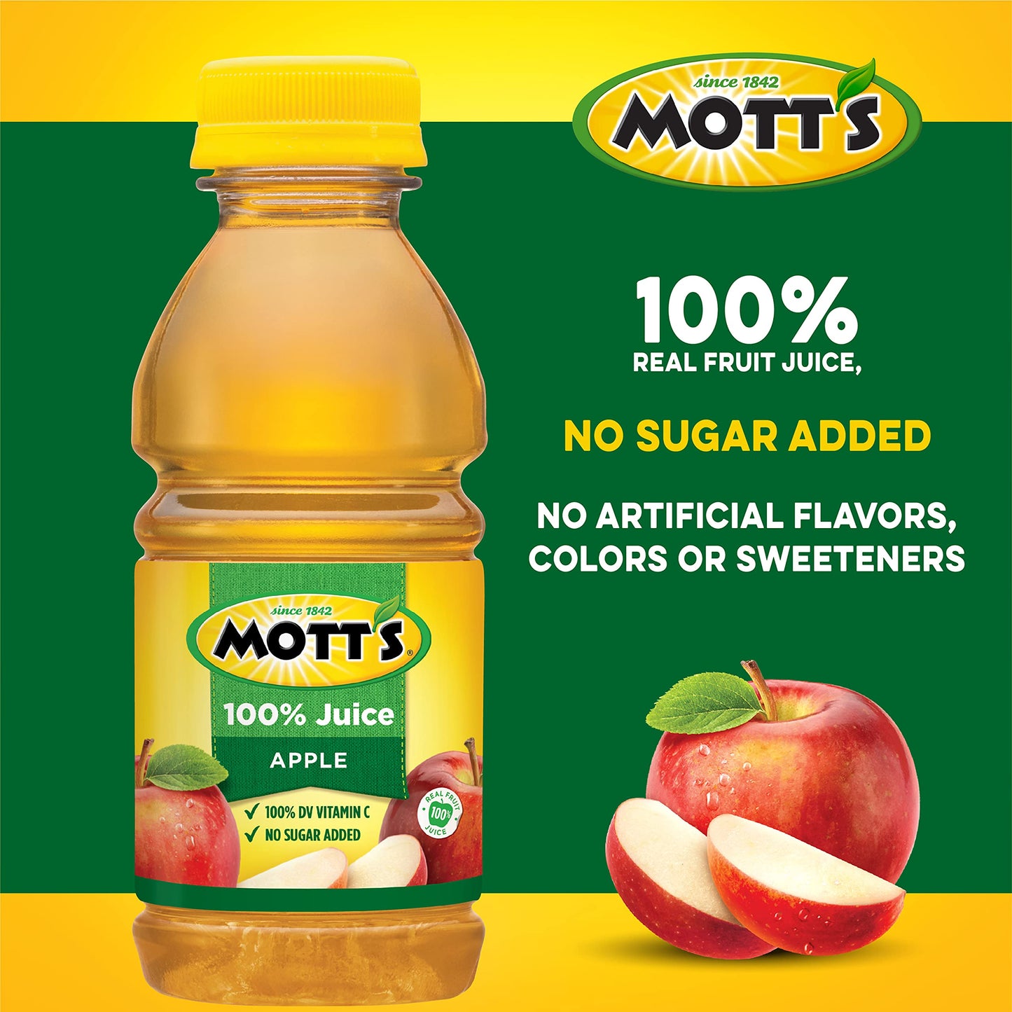 Motts 100% Original Apple Juice, 8 fl oz bottles, 6 pack