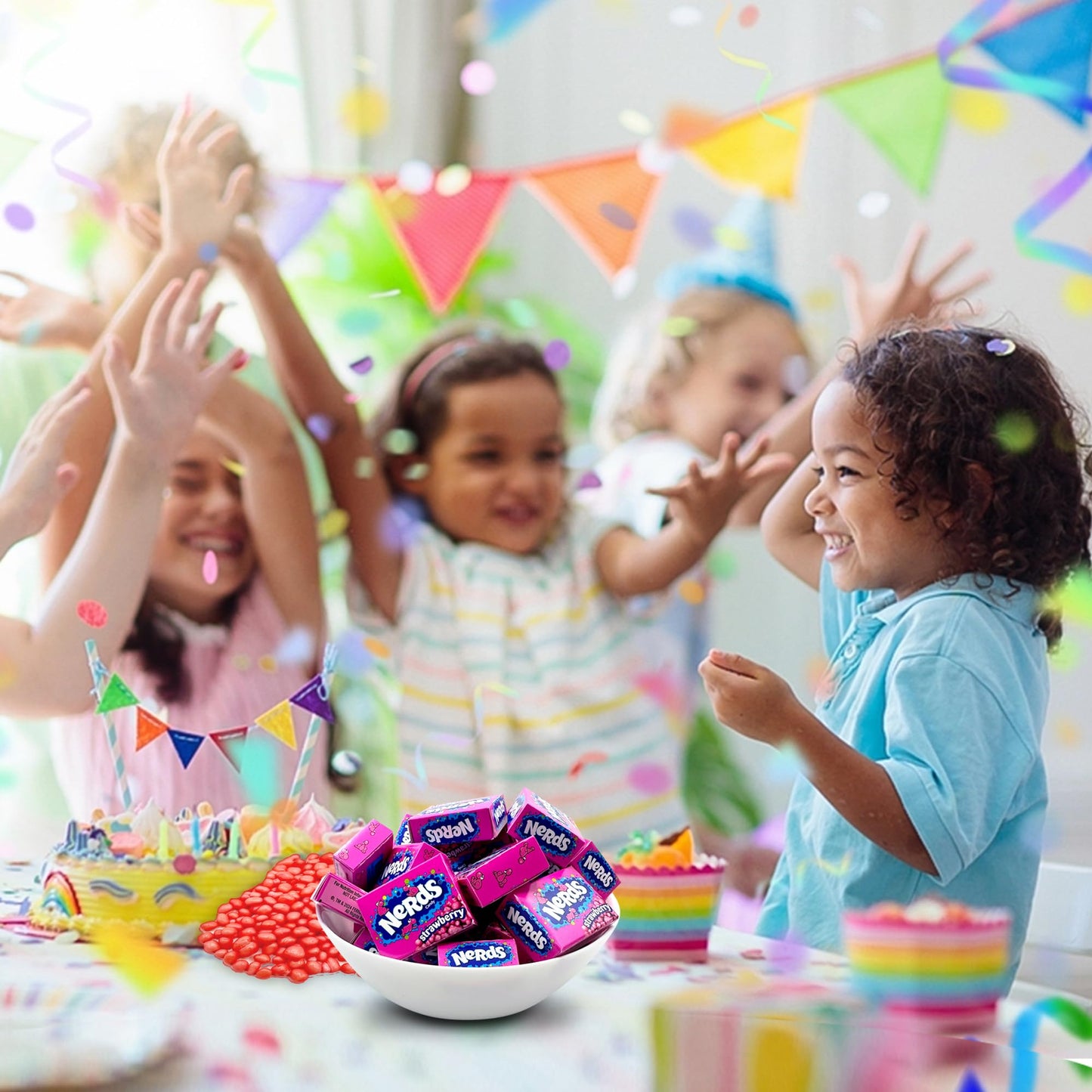 Nerds Mini Boxes Strawberry Hard Candy, Nerds Bulk, Nerds Candy Mini Boxes (2Lbs) - Delicious Individually Wrapped Candy For Hol