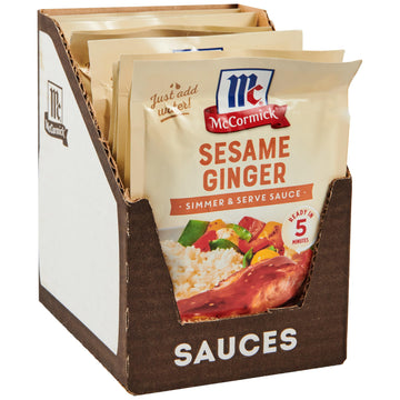 McCormick Sesame Ginger Simmer & Serve Sauce Mix, 1 oz (Pack of 12)