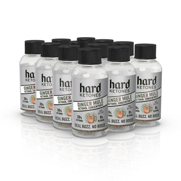 Hard Ketones Ginger Mule Ketohol Concentrate | 12 Pack, 2 Oz Bottles, Alcohol Alternative with 17.25g (33%) Ketohol