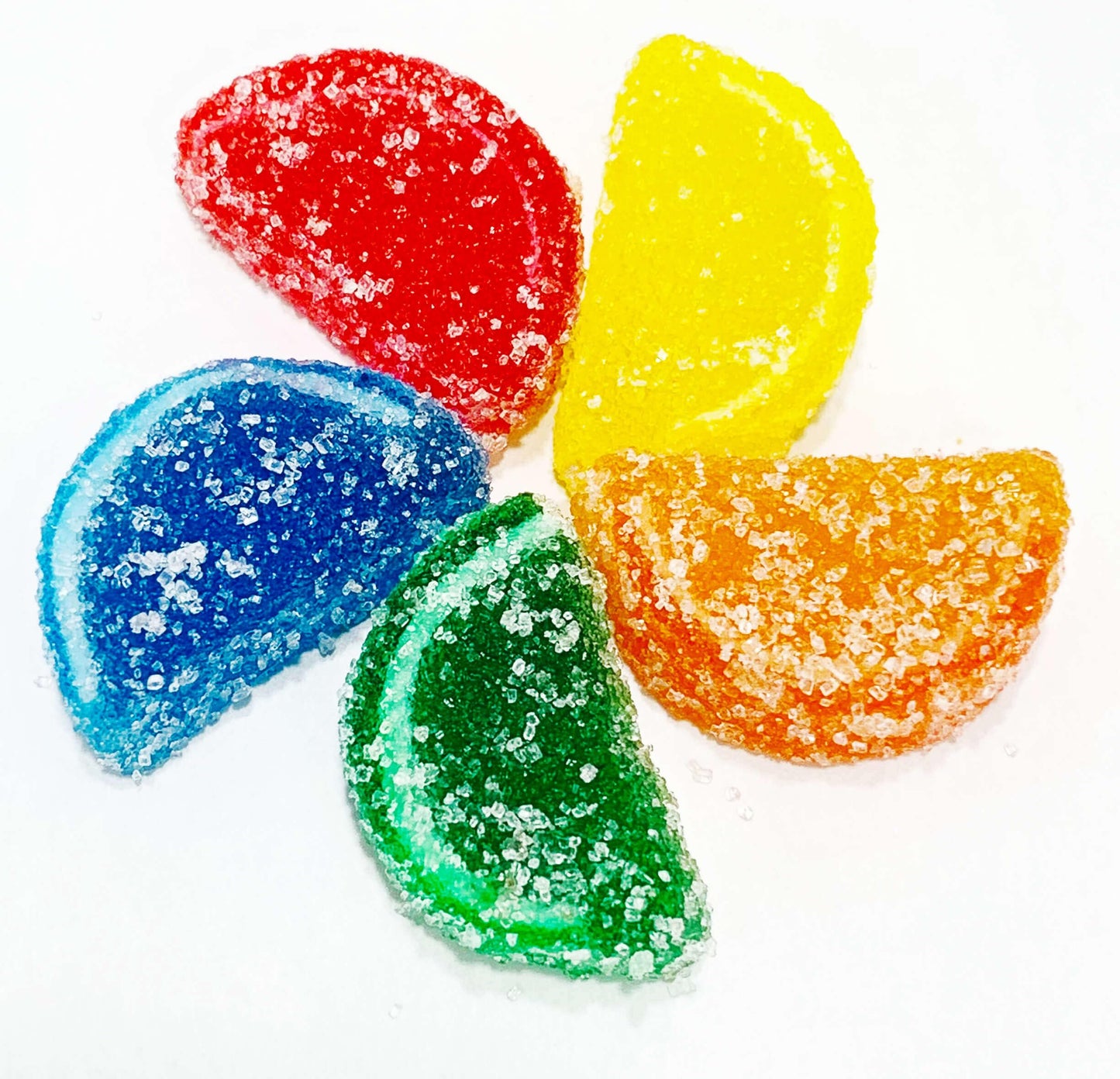 NY Spice Shop Mini Assorted Fruit Slices Candy - 1 Pound Assorted Flavors Jelly Fruit Candy - Gummy Candy Bulk - Fruit Gummies -