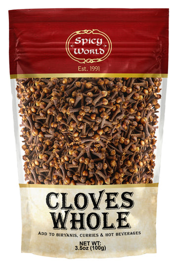 Whole Cloves 3.5 Oz Bag - Great For Foods, Tea, Pomander Balls, And Even Potpourri - By Spicy World
