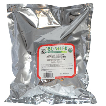 Frontier Co-op Mango Green Tea CO2 Decaf., Certified Organic, Fair Trade Certified | 1 lb. Bulk Bag